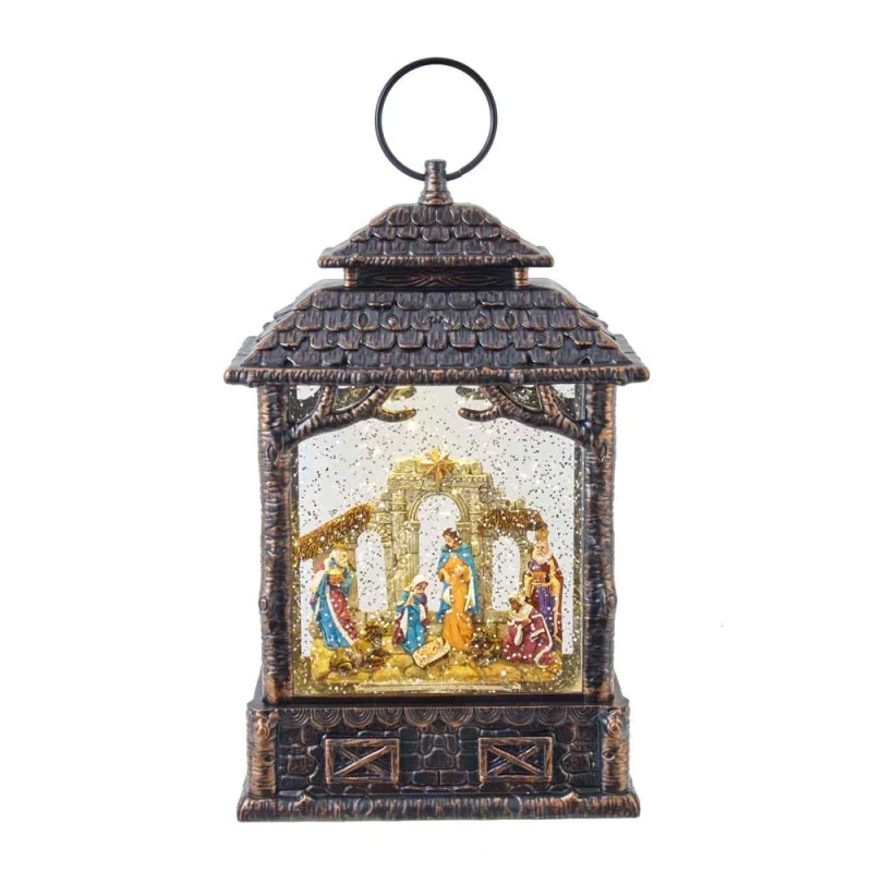 Kurt S. Adler 11 Battery-Operated LED Lighted Nativity Scene Water Lantern