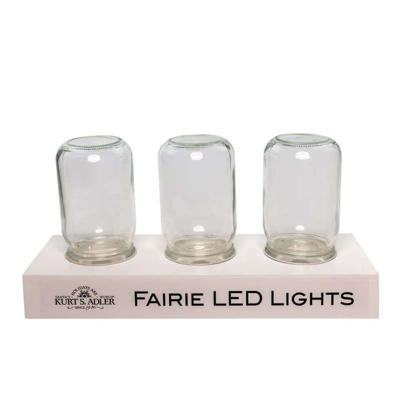 Kurt S. Adler 13 3-Piece Mason Jar Fairy Light Display