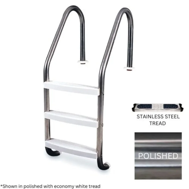 Ladder | Global | 3 Tread Economy Ladder | Stainless Steel Treads | No Power Replacement Part