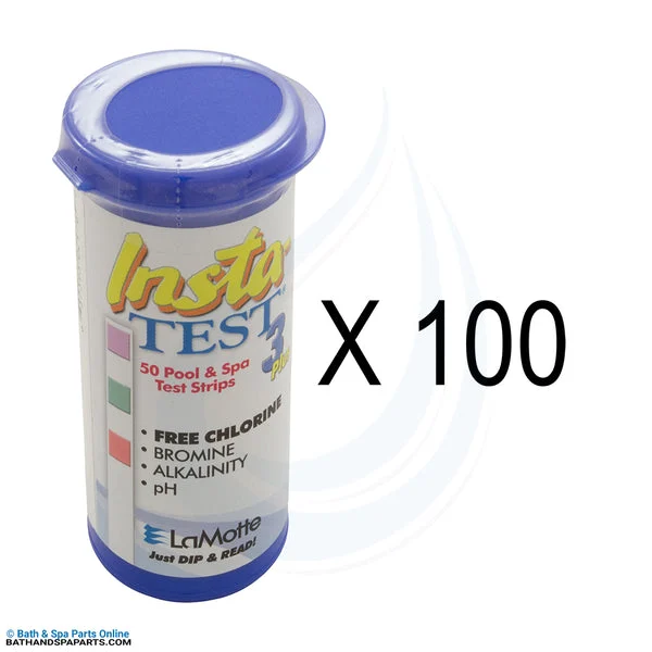 LaMotte Insta-Test 3-Way Test Strips, Case of 100 Bottles, 50 Count (2976-100-PT)