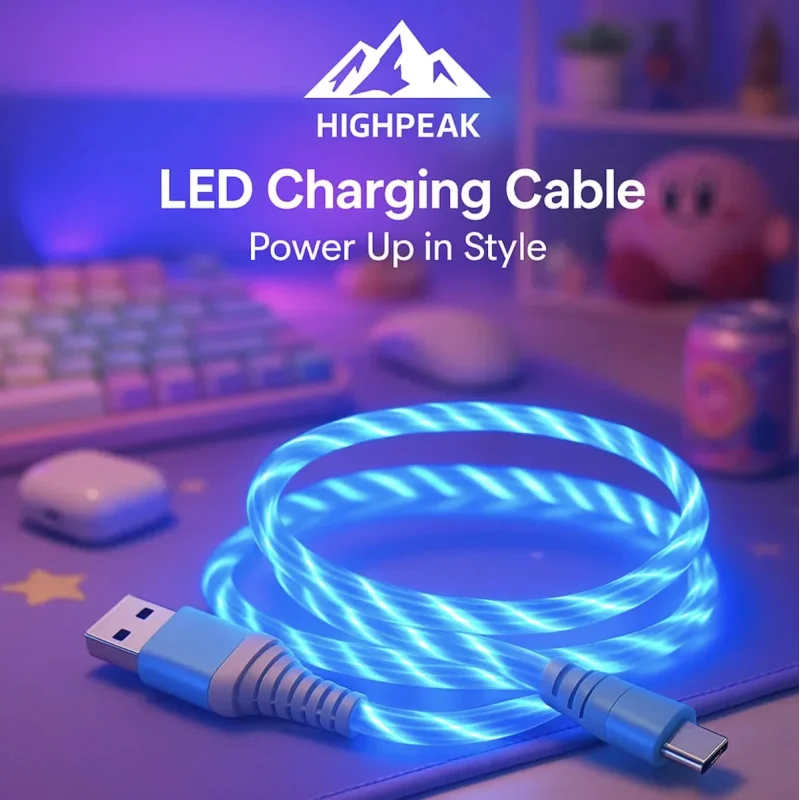 LED Charging Cable Blue