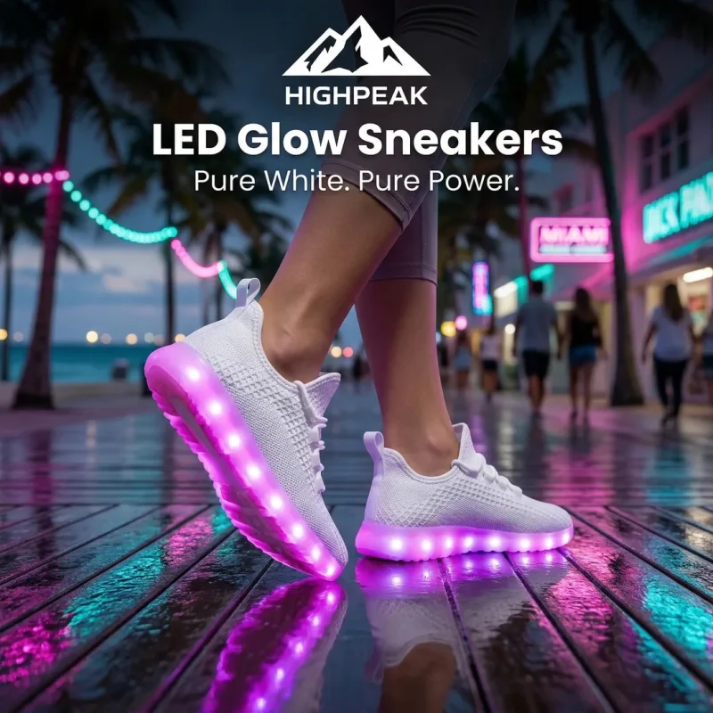 LED Glow Sneakers White