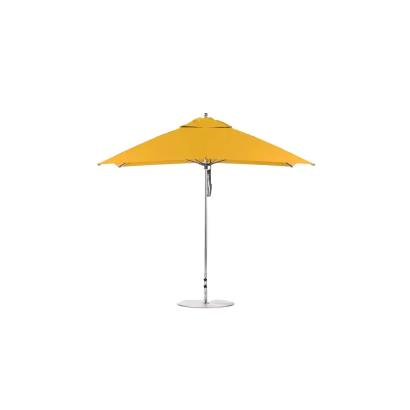 Ledge Lounger 10' Square Pulley Essential Fiberglass Umbrella Linen