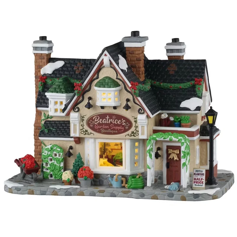 Lemax Caddington Village Lighted Building: Beatrice's Garden Supply Boutique #55346