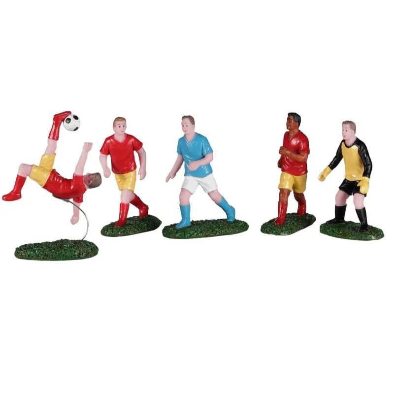 Lemax General Collectible Figurines: Playing Soccer, Set of 5 #02961