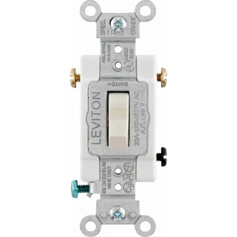 Leviton R54-0CSB3-2TS 3-way Switch 20A 120/277V Light Almond