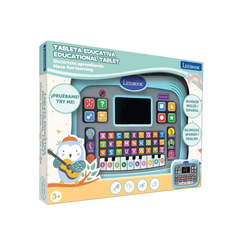 LEXIBOOK ABC Bilingual Talking Educational Tablet - Touch Panel, LED Display, English/Spanish