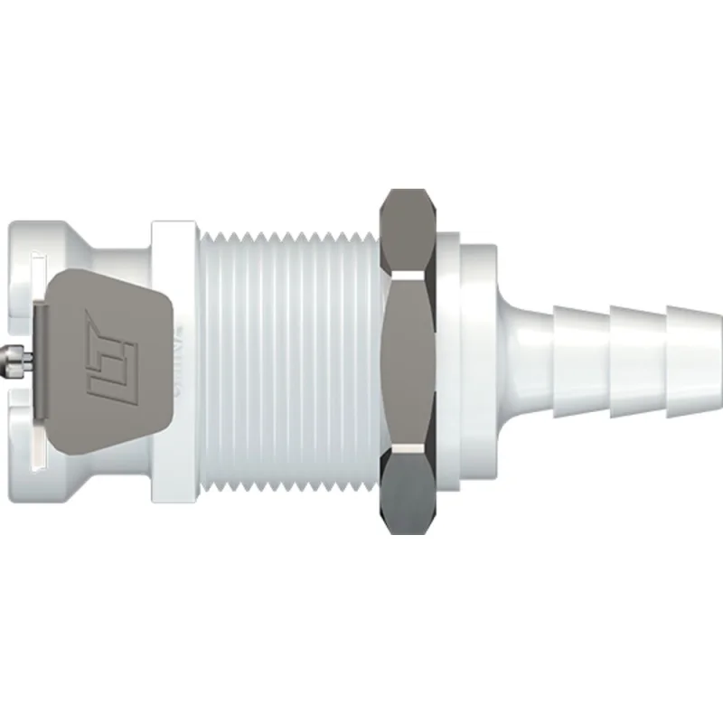 LinkTech 40AC Series Panel Mt. Female, Non-valved, 1/4" HB, Natural Acetal