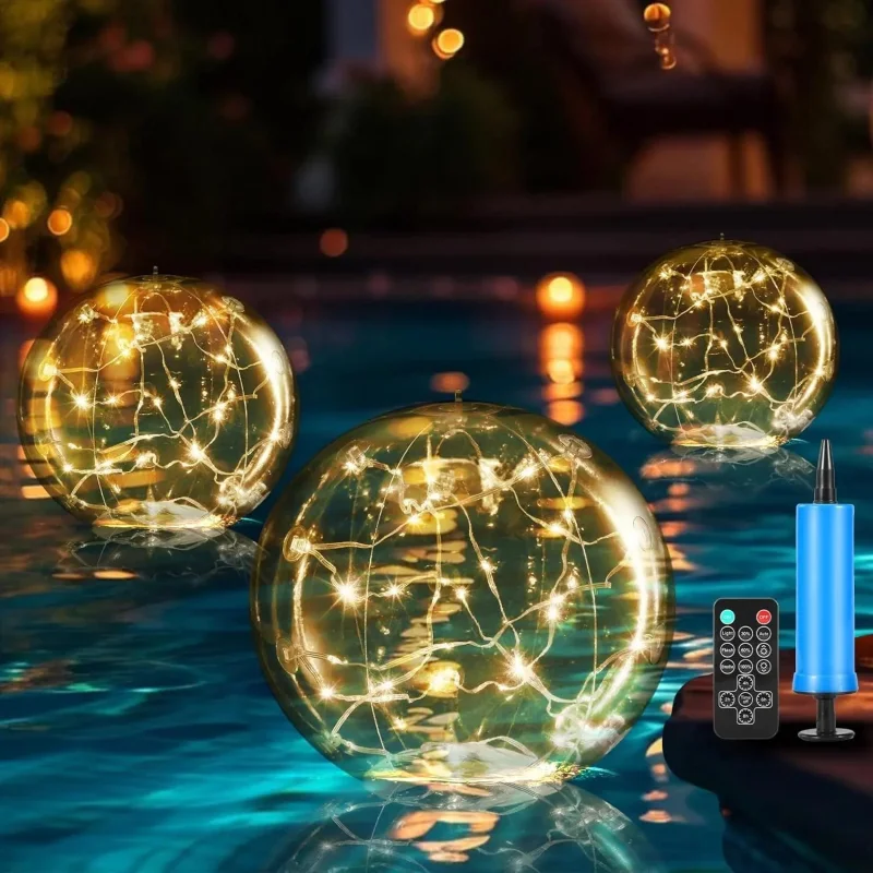 Luminous Oasis | Solar Floating Pool Lights with Waterproof Design & Color Changing Features for Enchanting Evenings