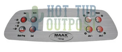 Maax 8 Button Control Panel Overlay 107970 MX700
