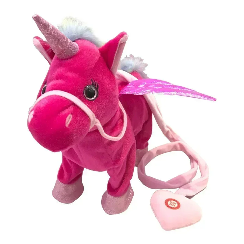 Magical Unicorn Plush Toy | Singing & Walking Features for Joyful Playtime Pink