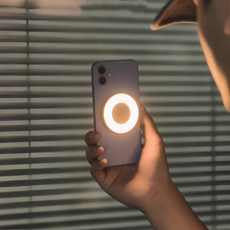 Magnetic Fill Light with Adjustable Tones for Perfect Selfies and Video Calls | Portable Lighting Solution