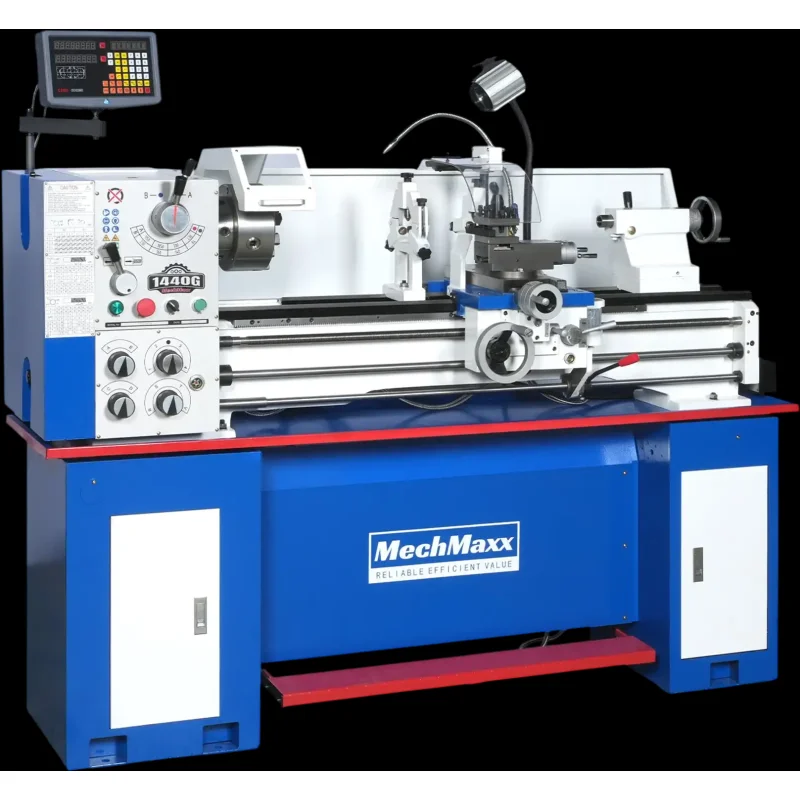 MechMaxx 1440G Metal Lathe Industrial Variable Speed DRO 14" x 40" 2HP High Precision With Stand New