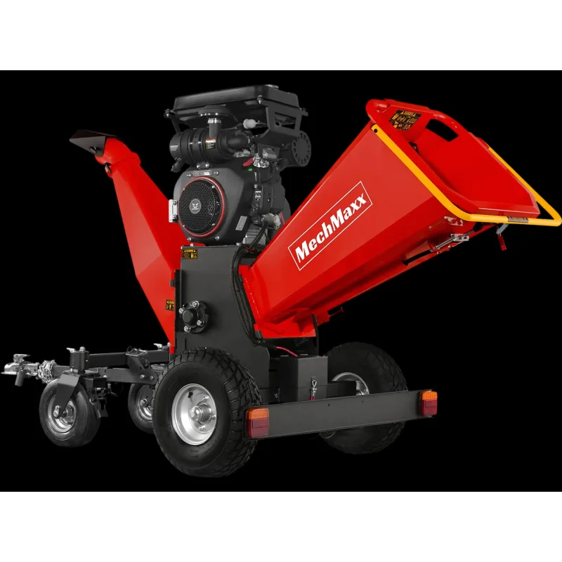 MechMaxx B200 Wood Chipper 8" ZONSEN Electric Start 1000cc 35HP Gas Powered 4-Wheel Drum with Taillight New