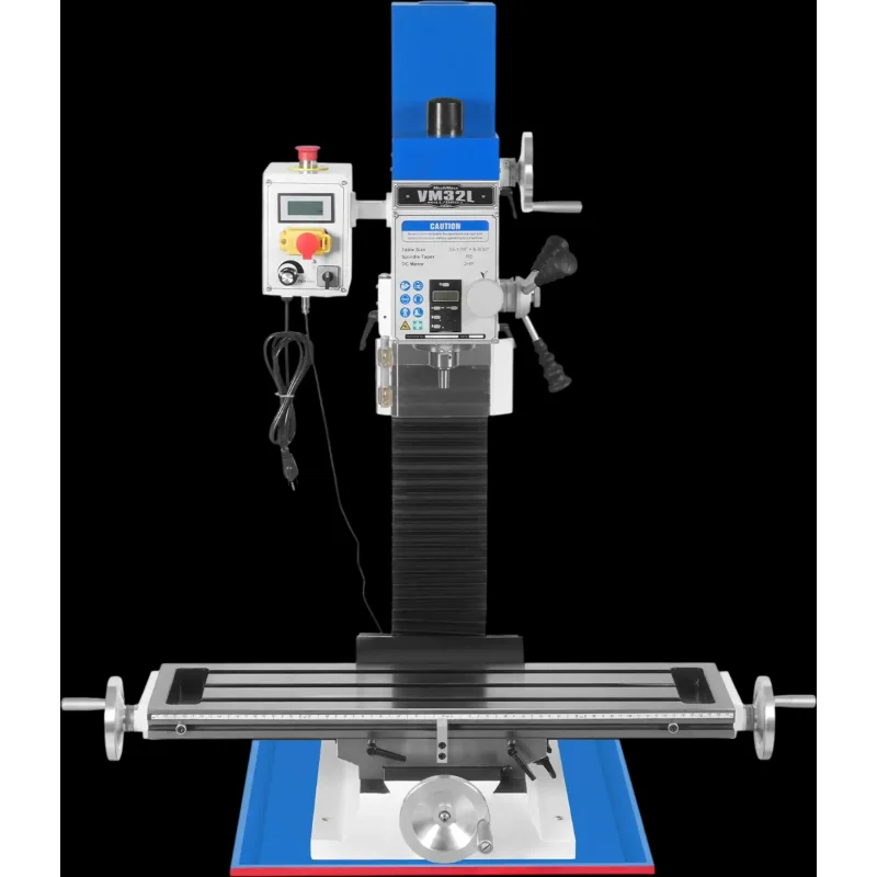 MechMaxx VM32L Mill Drill Machine 8-1/4x33" Industrial Benchtop Brushless Motor Variable Speed R8 Spindle 2 HP 110V New