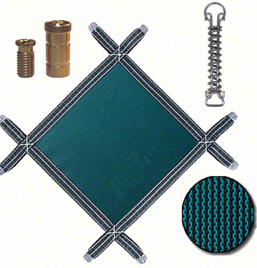MeycoLite Mesh Rectangular Safety Pool Cover 18 x 42 Feet