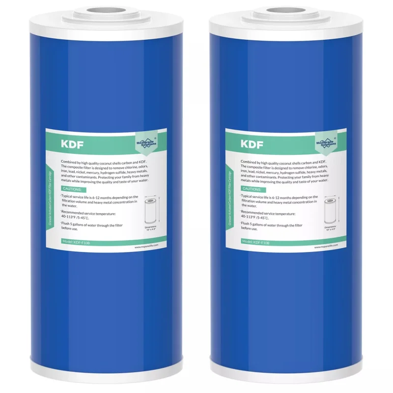 Membrane Solutions 10" x 4.5" Heavy Metal Reducing KDF Whole House Water Filter Cartridge