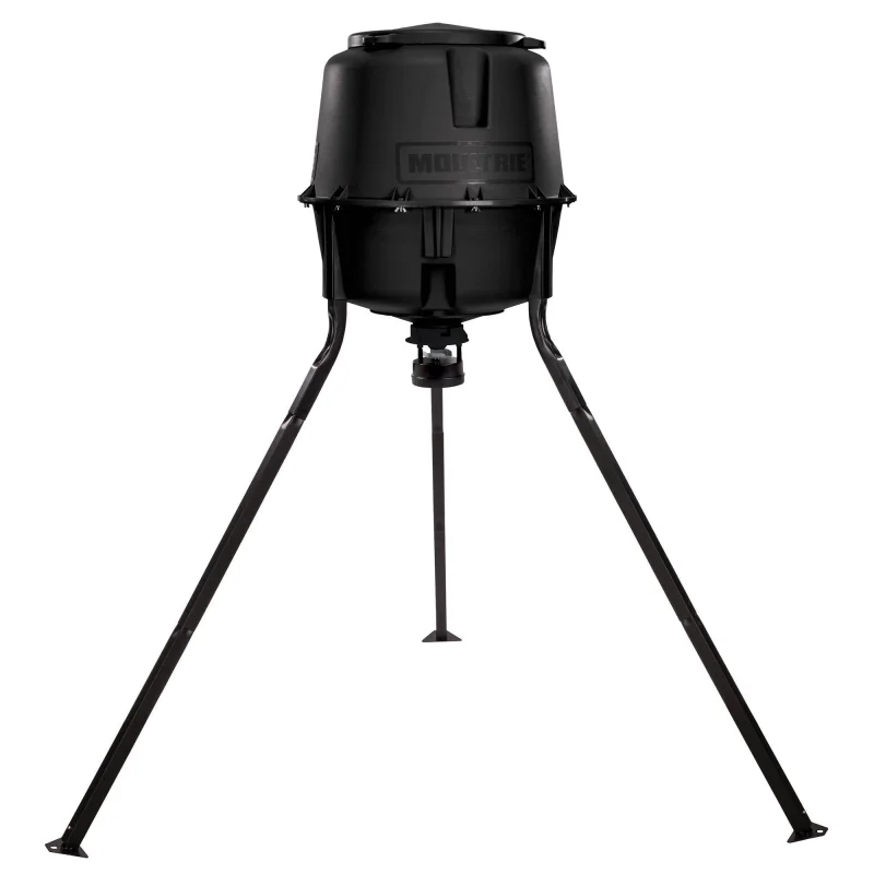 Moultrie 30 Gallon Hopper Hunting Tripod Deer Feeder w/ Digital Timer (4 Pack)