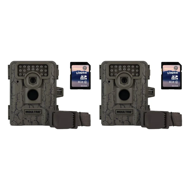 Moultrie D333 7MP Trail Game Camera, 2 Pack + SD Cards (Certified Refurbished)