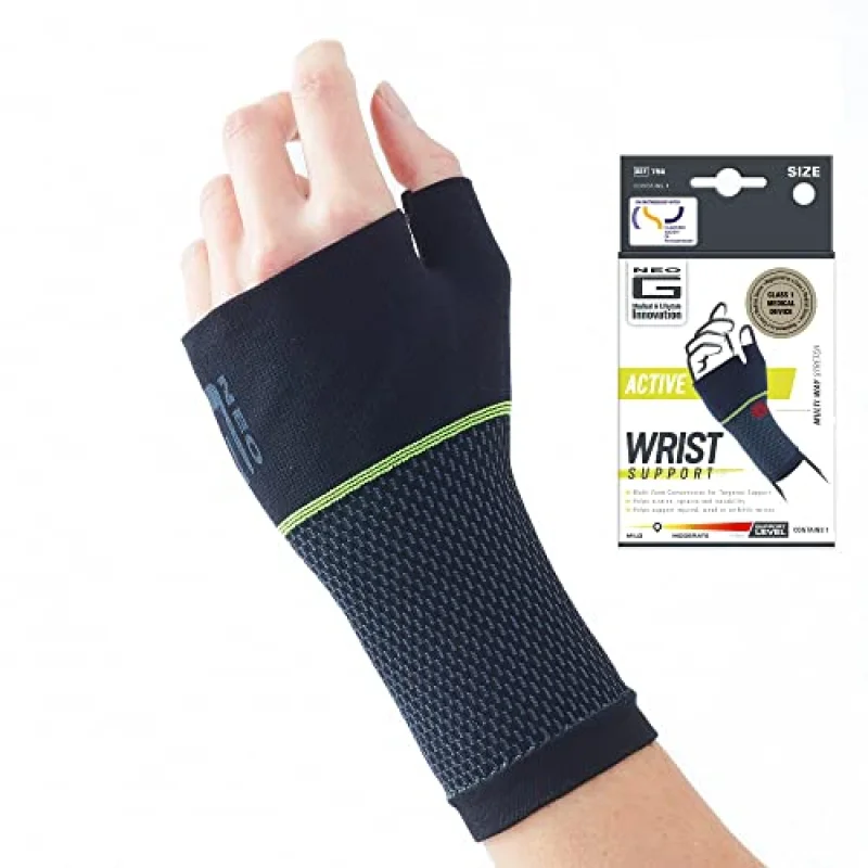Neo-G Active Wrist SupportFor Sports, Golf, Basketball, Football, Yoga, Tennis. For Sprains, Strains, Tendonitis, Injury Recovery - Multi Zone Wrist Wrist Compression SleeveM