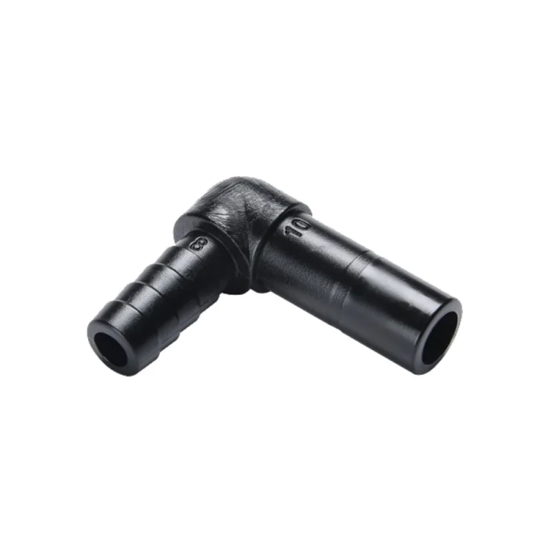 NeoFit - Acetal Black Stem Barb Elbow Connector 8mm (5/16")stem x 1/4"barb