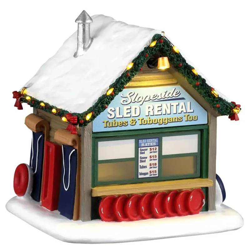 NEW 2026 Lemax Vail Village Table Accent: Slopeside Sled Rental #64683