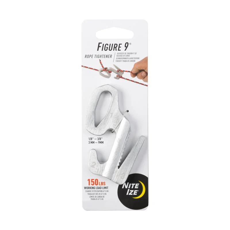 Nite Ize Figure 9 3 in. L Silver Twisted Plastic Tie-Down Rope