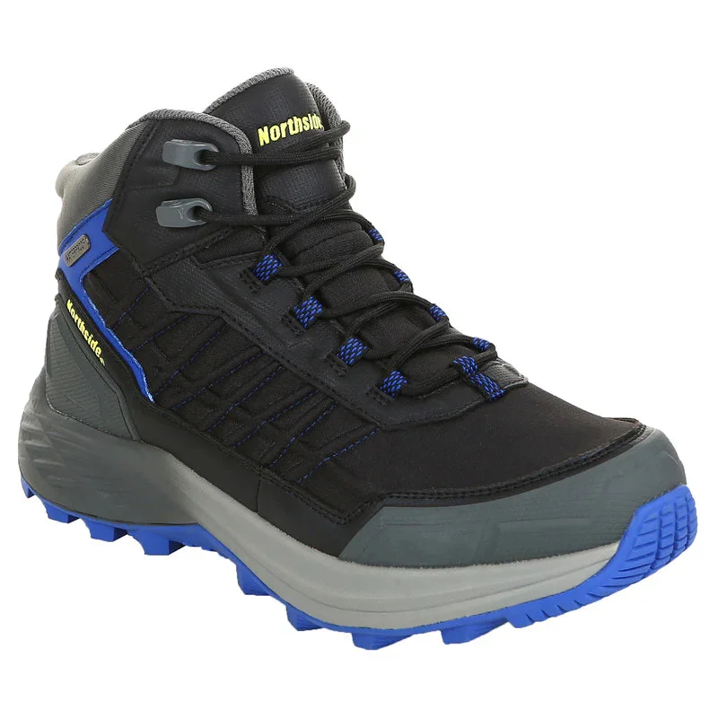 Northside Men's Eaglewood Mid Waterproof Hiking Boot (Black/Royal) Size 8 1/2
