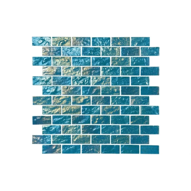 NPT Lightwaves Collection Aquamarine Tile 1" x 2" LWV-AQUAMARINE1X2