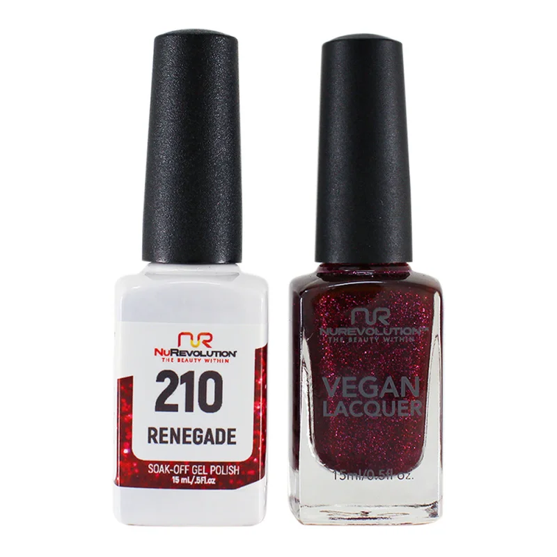 NR Elite Duo - #MGP210 Renegade by NuRevolution / Gel Polish 15 mL. + Lacquer 15 mL.
