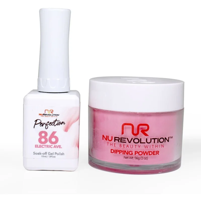 NR Perfection Set: Gel Polish + Dip/Acrylic Powder - #PFS086 Equinox by NuRevolution / 15 mL. Gel Polish + 2 oz. Dip/Acrylic Powder