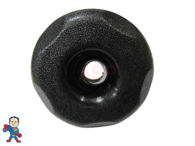 Old Style Jet Internal, Waterway, Adjustable, Mini Jet, 2-5/8″ face diameter, Directional, 5 Scallop, Black