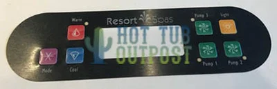 OP11-0162-08 Resort Spa Control Panel Overlay