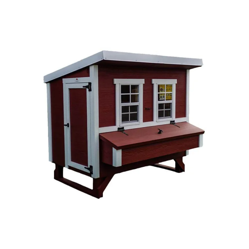 OverEZ Large Wooden Poultry Hen Chicken Coop with Nesting Boxes for 15 Chickens