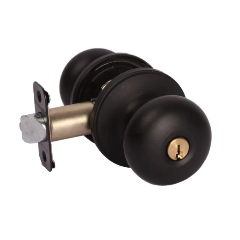 Pamex FTF900 Baron Knob Keyed Entry Lockset Grade 3 Matte Black