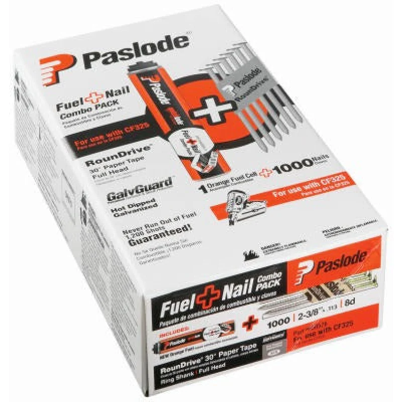 Paslode 650526 Fuel Nail Pack 2-3/8in Ring Shank 1000ct