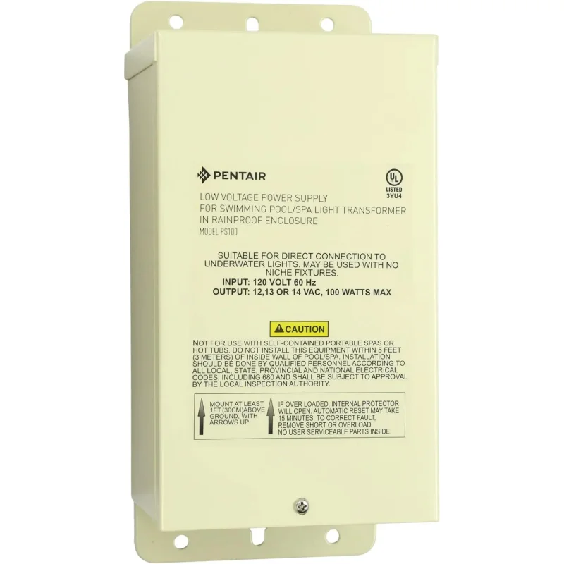 Pentair | 619962 | GloBrite Color Changing LED Pool Light Transformer120V, 100W | Compatible with IntelliCenter & Color Sync Controllers