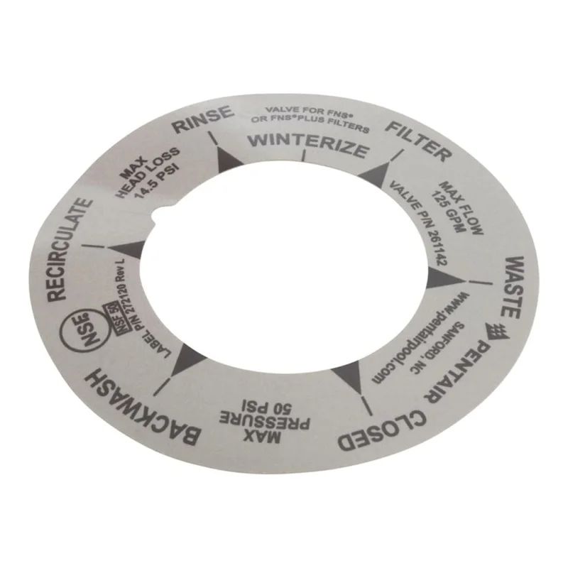 Pentair Label for 2 In. Hi-Flow Valve | Hi-Flow Series | 272120