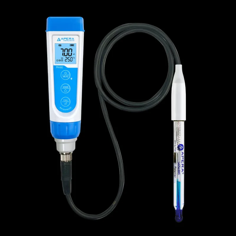 PH60-SA Handheld pH TesterLabSen 845 Electrode for High-Salinity & Strong Alkaline Water Analysis