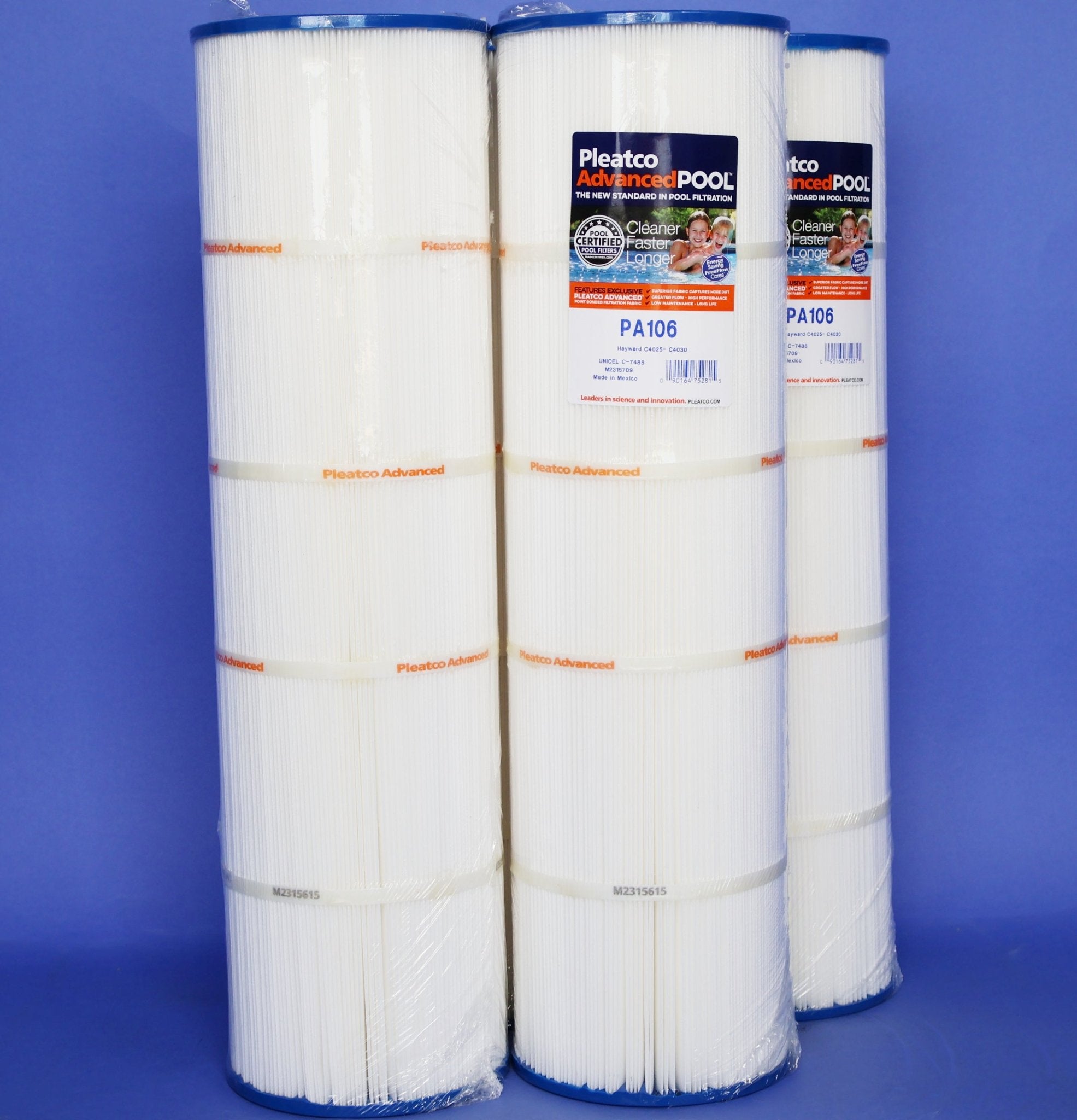 Pleatco Filtration Pool Filter Cartridge Replacement PA106-PAK4