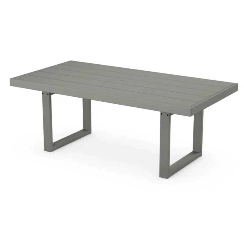 POLYWOOD EDGE 40" x 78" Dining Table Slate Grey