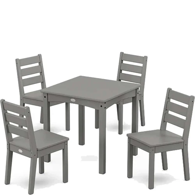 POLYWOOD Lakeside Kids 5-Piece Dining Set - PWS2709-1 Grey
