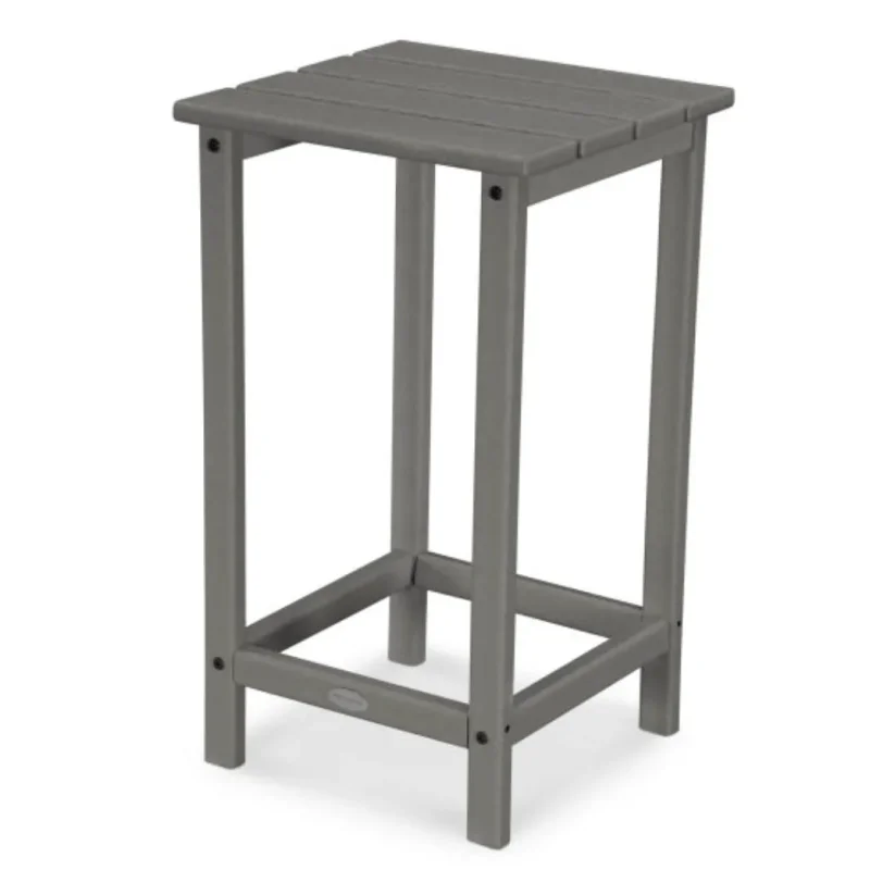 POLYWOOD Long Island 26" Counter Side Table Slate Grey