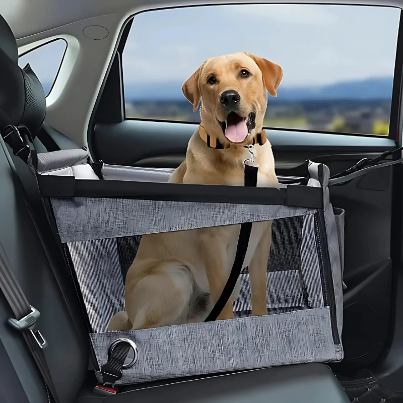 PoochPod | Portable Dog & Cat Car Seat with Waterproof Design | Spacious & Secure for Comfortable Travel