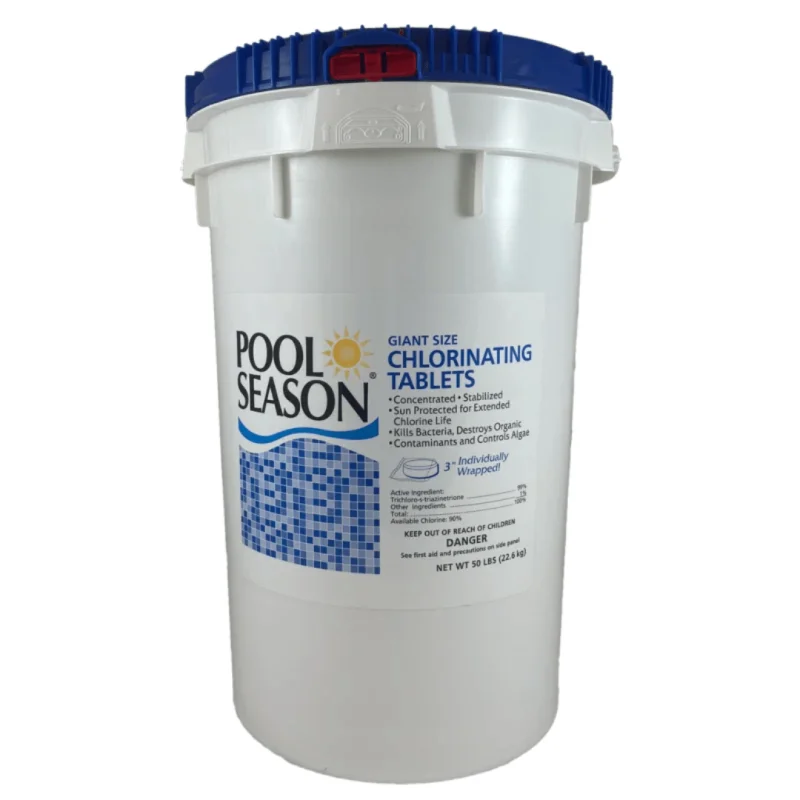 Pool Season 50 lb 3" Chlorine Tabs Tablets, Wrapped, 47251280 HGH-50-3750