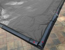 21' x 37' PoolTux Cover for 16' x 32' Rectangle Pool 25 Yr. Brown