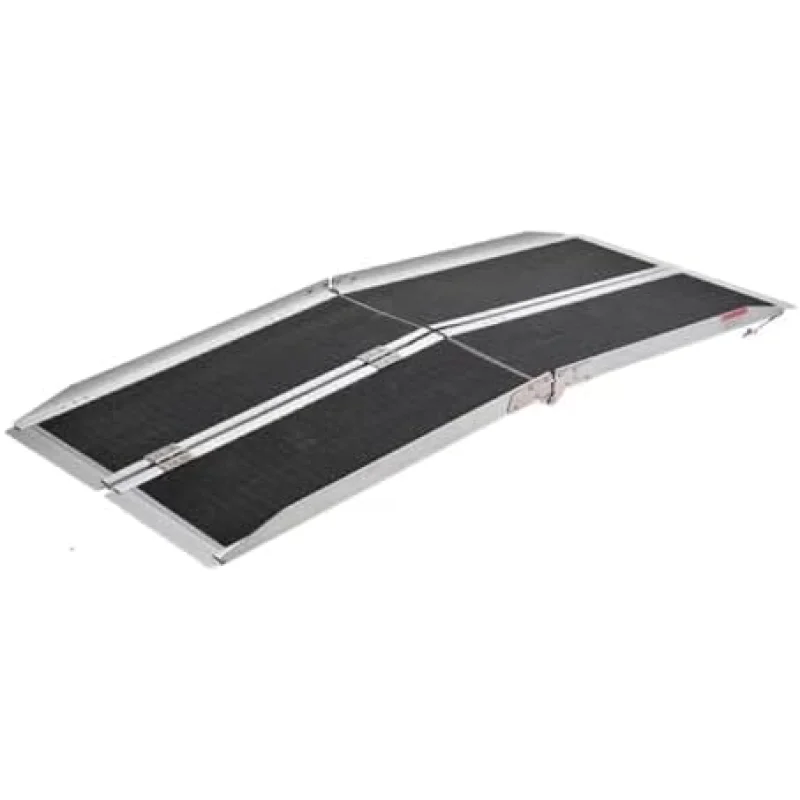 Portable Wheelchair Ramp 6FT,No-Slip Aluminum Folding Handicap Ramp 800 lbs Load Capacaity,Wheel Chair ramp for Home Steps,Stairs,car