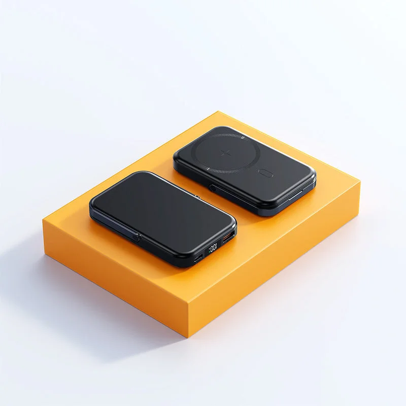 Portable Wireless Charger | Fast Charging Technology with Compact Design for On-the-Go Power Black