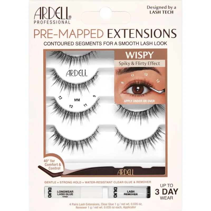 Pre-Mapped Extensions by Ardell - Wispy - Pre-Mapped Lash Extensions Create a Smooth Lash Look and Take The Guesswork Out of Lash Placement