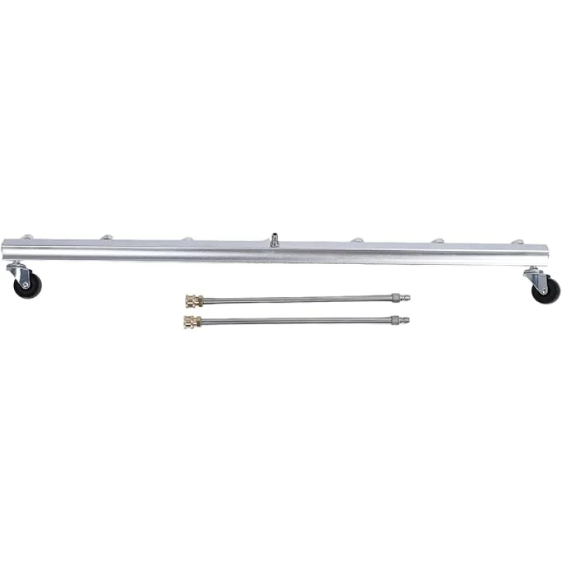Pressure Washer Broom 39.37 Inch Extension Rod Stainless Steel Cleaner Quick Connect for Driveways Patios Undercarriages Commercial Residential Use (for Undercarriage Cleaner)